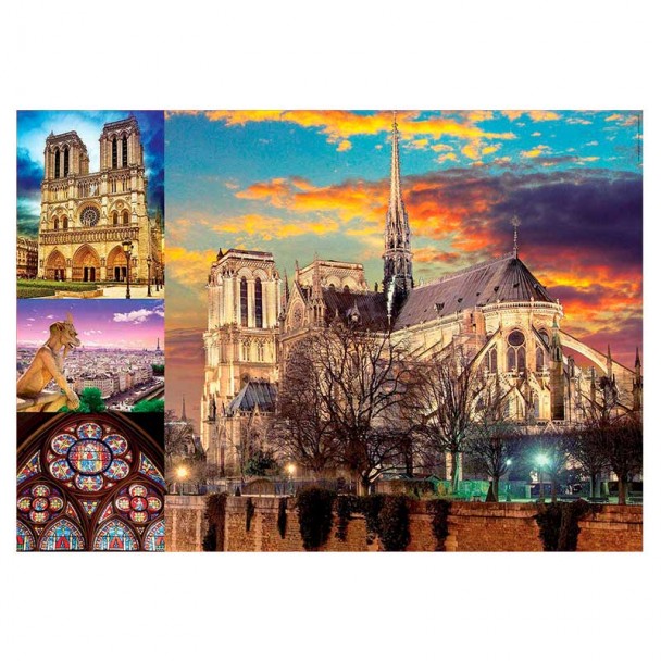 Puzzle 1000 Piezas Collage de Notre Dame, París