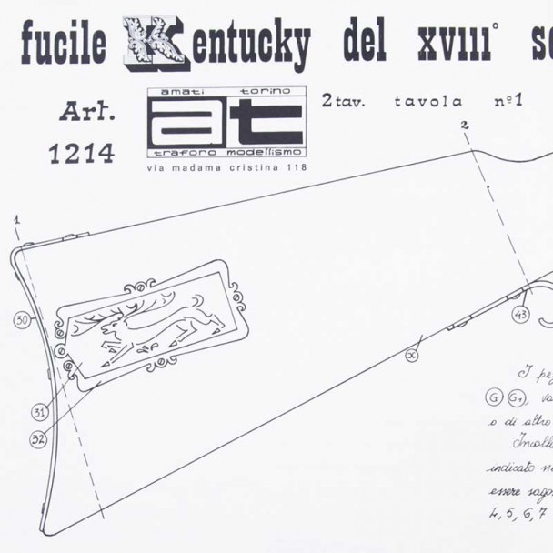 Planos Fusil Kentucky s.XVIII