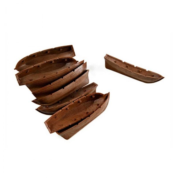 Bote Salvavidas Antiguo Plástico Madera (2 uds)