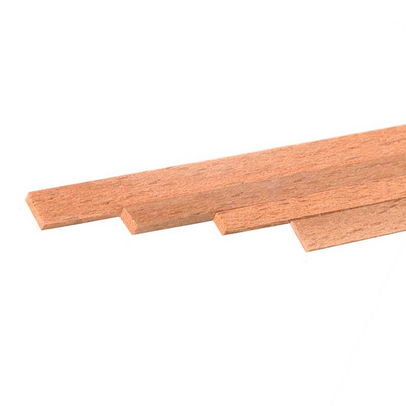 wodewa listones de madera de haya fuerte chapa de madera auténtica, 3 mm x  30 mm