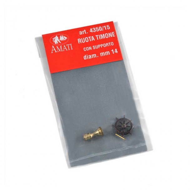 Rueda de Timón de Metal con Soporte