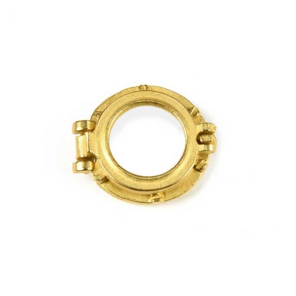 Ojo de Buey de Latón con Bisagra 15 mm